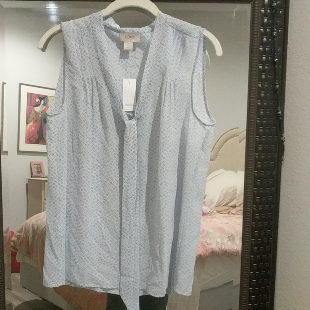 Sleeveless Top light blue Ann Taylor loft